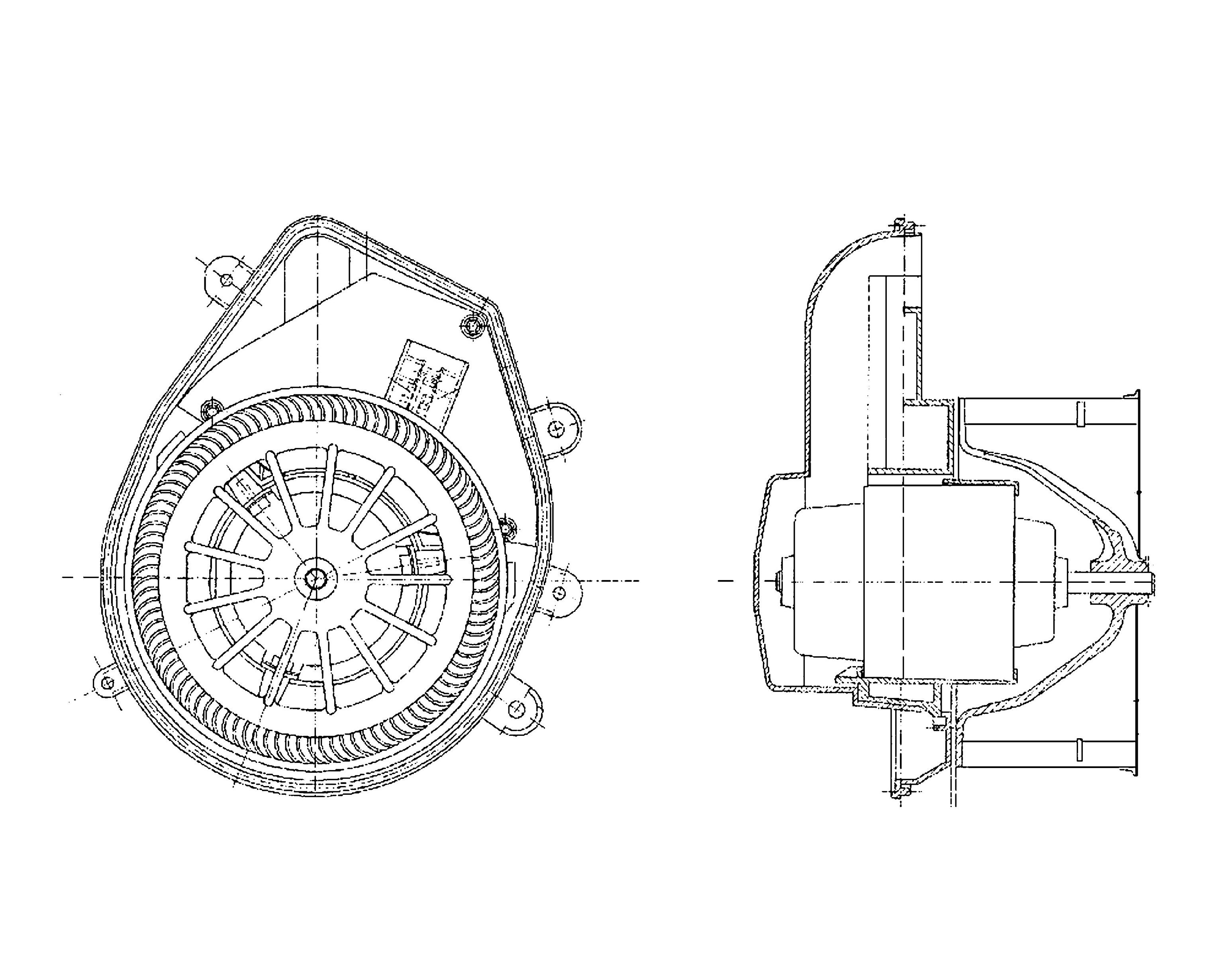 Audi VW Heater Fan Motor 8D1820021C - Behr Premium 009159131